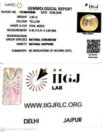 Load image into Gallery viewer, 2.95/CT Natural Yellow Sapphire With Govt Lab Certificate-13108D53949