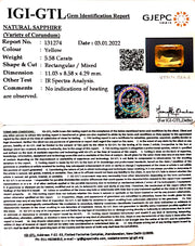 5.58/CT Natural Ceylonese Pukhraj with Govt Lab Certificate-45510