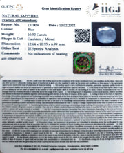 10.32/CT Natural blue sapphire with Govt. Lab Certificate-BLUSA9S
