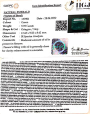 10.42 Ratti Natural Panna Stone with Govt. Lab Certified (3441)