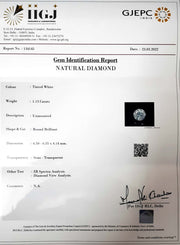 1.13/Carat Natural Diamond With Govt. Lab Certificate (180000)