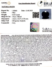 8.52/CT Natural Iolite with Govt Lab Certificate-(1221)