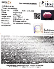 4.97/CT Natural Neo Burma Ruby with Govt. Lab Certificate-(4551)