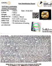 4.98/CT Natural Ceylonese Pukhraj with Govt Lab Certificate-YELSA9U