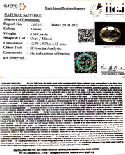 4.56/CT Natural Ceylonese Pukhraj with Govt Lab Certificate-YELSA9U