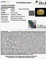 9.22/CT Natural Ceylonese Pukhraj with Govt Lab Certificate-6771