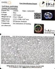 5.82/CT Natural Neelam with Govt Lab Certificate (12210)