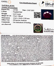 6.61/CT Natural Mozambique Ruby with Govt. Lab Certificate-(12210)