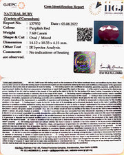 7.60/CT Natural Neo Burma Ruby with Govt. Lab Certificate-3441