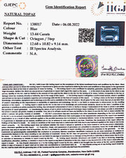 14.91 Ratti Blue Topaz with Govt Lab Certificate-(1665)