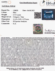 6.33 Ratti Blue Topaz with Govt Lab Certificate-(1665)