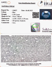 5.86 Ratti Blue Topaz with Govt Lab Certificate-(1665)