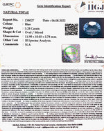 Load image into Gallery viewer, 5.28/CT Natural Blue Topaz Stone with Govt Lab Certificate-138027