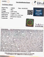Load image into Gallery viewer, 6.64 Ratti Blue Topaz with Govt Lab Certificate-(1665)
