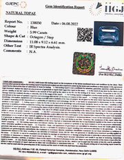 6.64 Ratti Blue Topaz with Govt Lab Certificate-(1665)