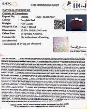 7.59/CT Natural Neo Burma Ruby with Govt. Lab Certificate-4551