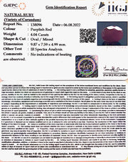4.04/CT Natural Neo Burma Ruby with Govt. Lab Certificate-5661