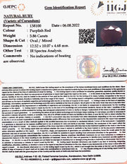 6.50 Ratti Natural new burma Ruby with Govt. Lab Certificate-(2331)