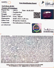 5.43/CT Natural Mozambique Ruby with Govt. Lab Certificate-(12210)