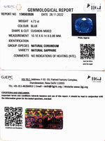 Load image into Gallery viewer, 4.73/CT Natural Blue Sapphire with Govt Lab Certificate-BLUSA9U
