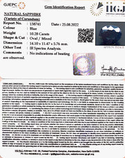 10.28/CT Natural Blue Sapphire with Govt Lab Certificate-(2331)
