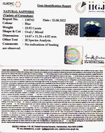 Load image into Gallery viewer, 10.92/CT Natural Blue Sapphire with Govt Lab Certificate-(2331)
