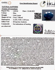 5.66/CT Natural Blue Sapphire with Govt Lab Certificate-(2331)