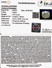 7.67/CT Natural Ceylonese Pukhraj with Govt Lab Certificate-6771