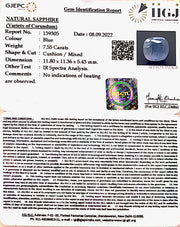 7.55/CT Natural Ceylonese Neelam with Govt Lab Certified (6771)