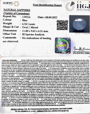 6.34/CT Natural Ceylonese Neelam with Govt Lab Certified (6771)