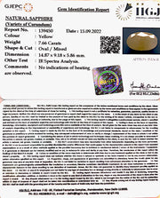 7.66 Carat Natural Ceylonese Pukhraj with Govt Lab Certificate-4551