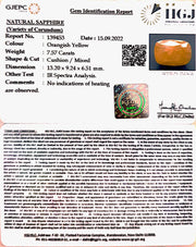 7.57 Carat Natural Ceylonese Pukhraj with Govt Lab Certificate-4551