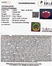 4.95/CT Natural Mozambique Ruby with Govt. Lab Certificate-(RUBY9U)