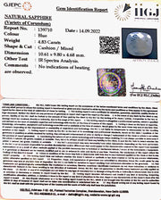 4.83/CT Natural Ceylonese Neelam with Govt Lab Certified (4551)