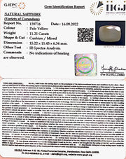 11.21 Carat Natural Ceylonese Pukhraj with Govt Lab Certificate-4551