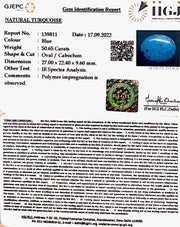 50.65 Carat Turquoise-(1221)