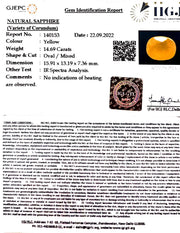 14.69/CT Natural Ceylonese Pukhraj with Govt Lab Certificate-(6771)