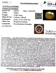 12.84/CT Natural Ceylonese Pukhraj with Govt Lab Certificate-(6771)