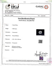 0.88 Cents Natural Diamond With Govt. Lab Certificate (130000)