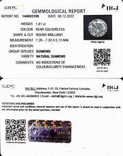 1.81/Carat Natural Diamond With Govt. Lab Certificate (140000)