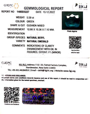 5.59/CT Natural Panna Stone with Govt. Lab Certificate-16650