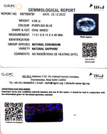 Load image into Gallery viewer, 4.06/CT Natural Blue Sapphire with Govt Lab Certificate (23310)
