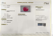6.76/CT Natural Ruby Stone with Govt. Lab Certificate-16140S206362