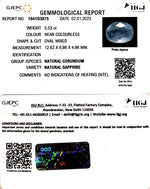 Load image into Gallery viewer, 5.53/CT Natural White Sapphire with Govt Lab Certificate (6771)
