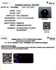 6.58/CT Natural Scapolite Cat's Eye with Govt. Lab Certified-(1221)