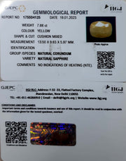 7.66/CT Natural Ceylonese Pukhraj with Govt Lab Certificate-(4551)