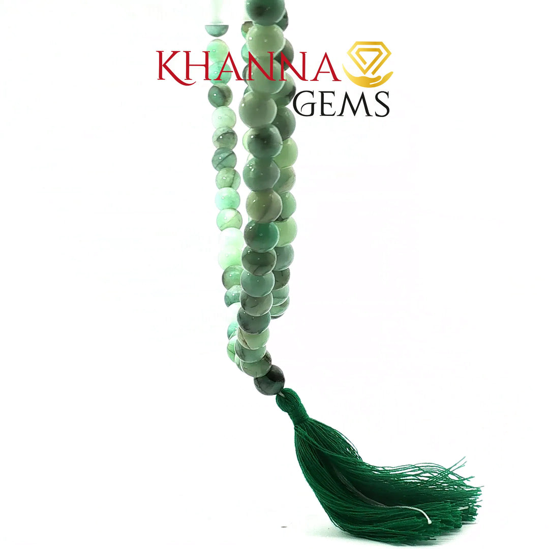 NATURAL EMERALD MALA (LIGHT)