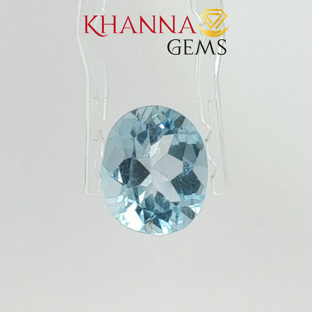 5.71/CT Natural Blue Topaz Stone With Govt Lab Certificate- 124647
