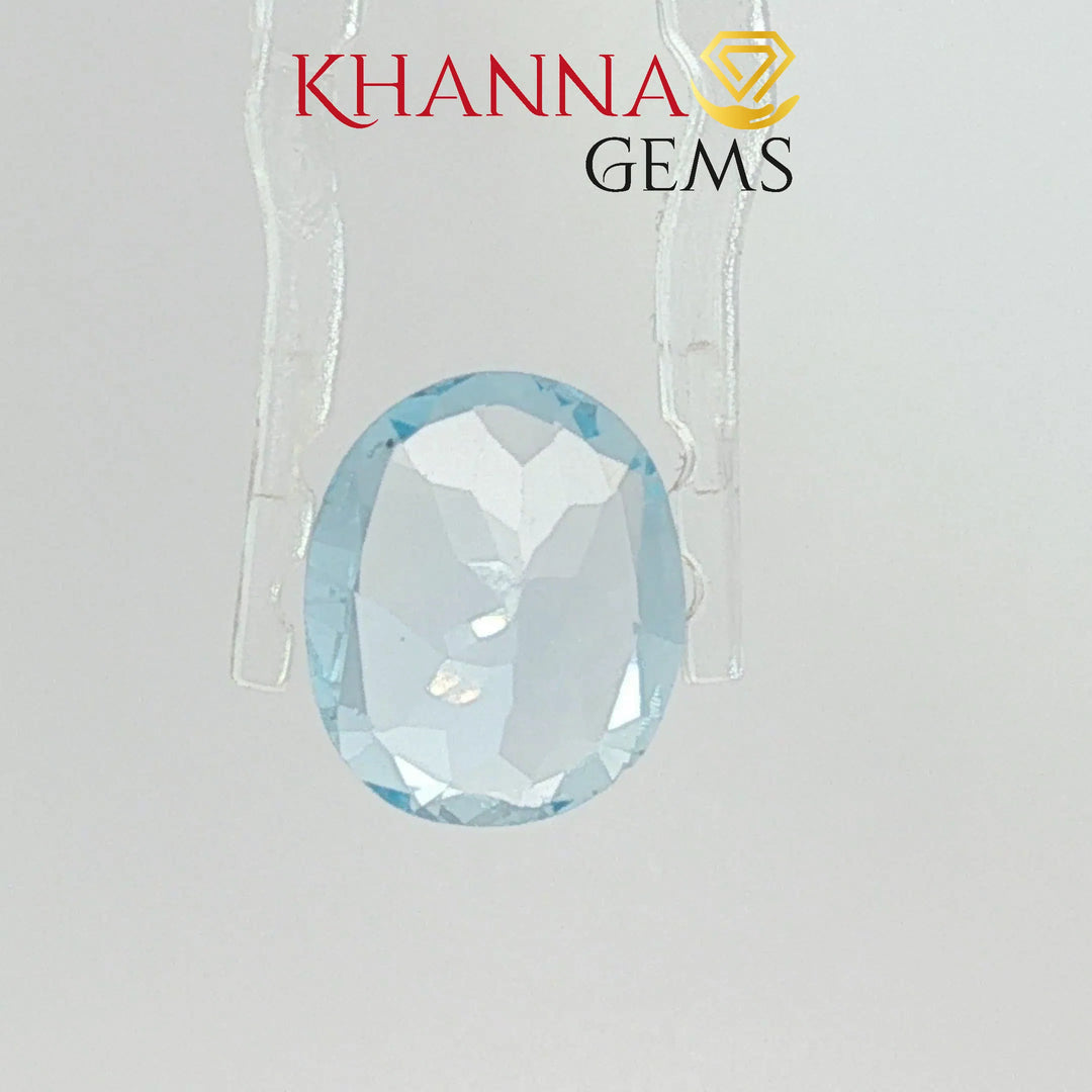 5.71/CT Natural Blue Topaz Stone With Govt Lab Certificate- 124647