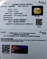 Load image into Gallery viewer, 5.48/CT Natural Yellow Sapphire With Govt Lab Certificate
